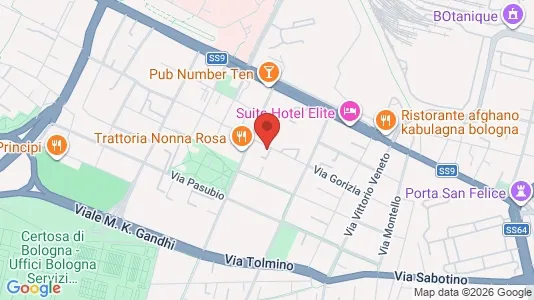 Apartments for rent i Bologna - kort over placeringen