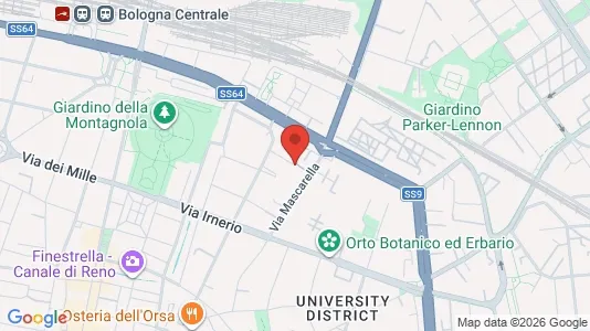 Apartments for rent i Bologna - kort over placeringen