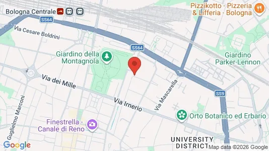 Apartments for rent i Bologna - kort over placeringen