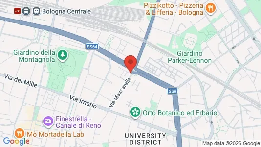Apartments for rent i Bologna - kort over placeringen