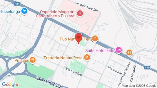 Apartments for rent i Bologna - kort over placeringen