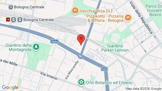 Apartments for rent i Bologna - kort over placeringen