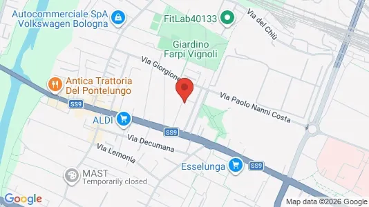 Apartments for rent i Bologna - kort over placeringen
