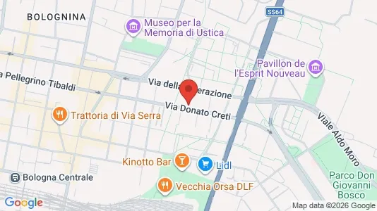 Apartments for rent i Bologna - kort over placeringen