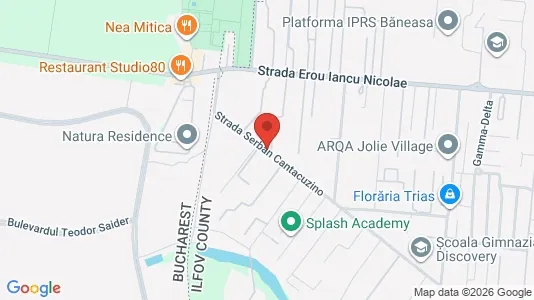 Apartments for rent i Voluntari - kort over placeringen