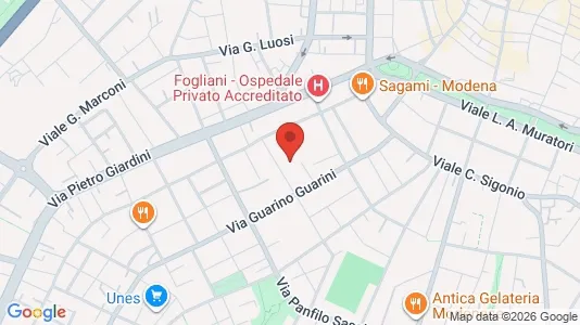 Rooms for rent i Modena - kort over placeringen