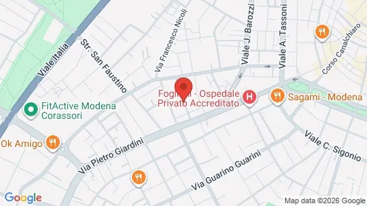 Rooms for rent i Modena - kort over placeringen