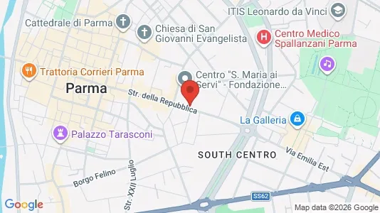 Rooms for rent i Parma - kort over placeringen