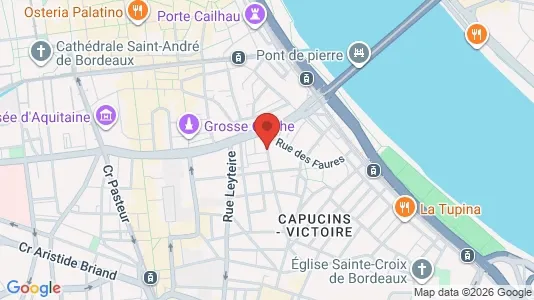 Apartments for rent i Bordeaux - kort over placeringen