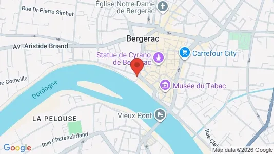 Apartments for rent i Bergerac - kort over placeringen