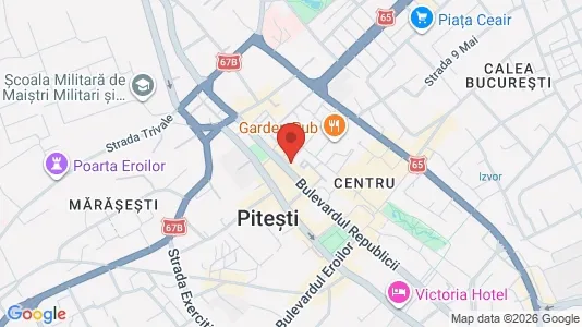 Apartments for rent i Piteşti - kort over placeringen