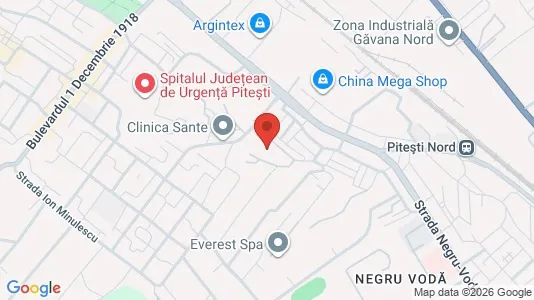 Apartments for rent i Piteşti - kort over placeringen