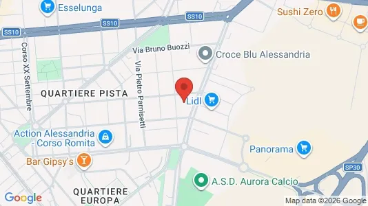 Rooms for rent i Alessandria - kort over placeringen