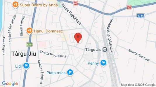 Apartments for rent i Târgu Jiu - kort over placeringen