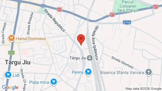 Apartments for rent i Târgu Jiu - kort over placeringen