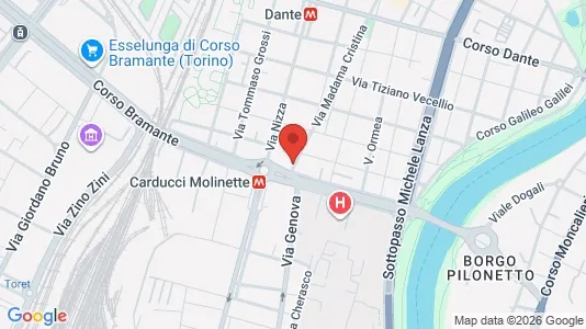 Rooms for rent i Turin - kort over placeringen