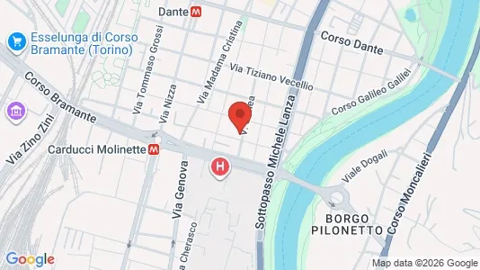 Apartments for rent i Turin - kort over placeringen