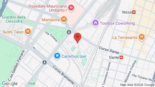 Apartments for rent i Turin - kort over placeringen