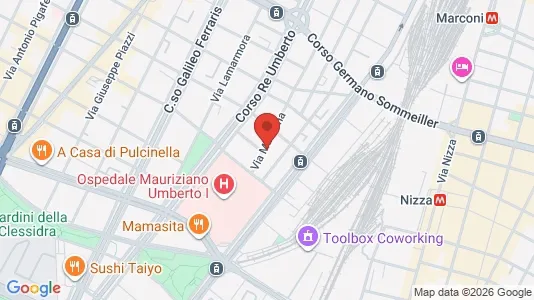 Apartments for rent i Turin - kort over placeringen