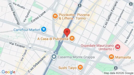 Apartments for rent i Turin - kort over placeringen
