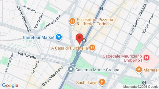 Apartments for rent i Turin - kort over placeringen