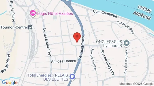 Apartments for rent i Tournon-sur-Rhône - kort over placeringen