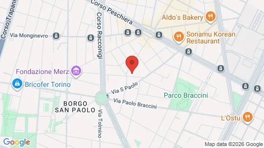 Apartments for rent i Turin - kort over placeringen