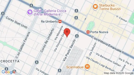 Apartments for rent i Turin - kort over placeringen