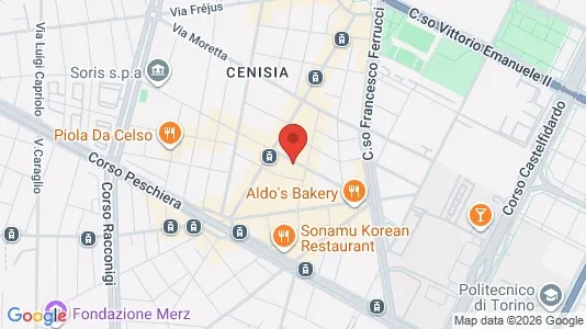 Apartments for rent i Turin - kort over placeringen