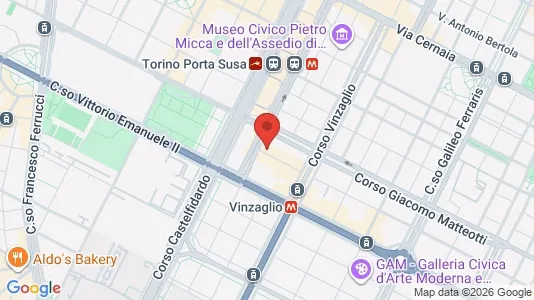Apartments for rent i Turin - kort over placeringen