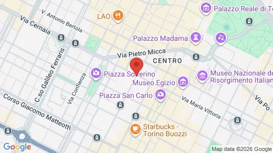 Apartments for rent i Turin - kort over placeringen