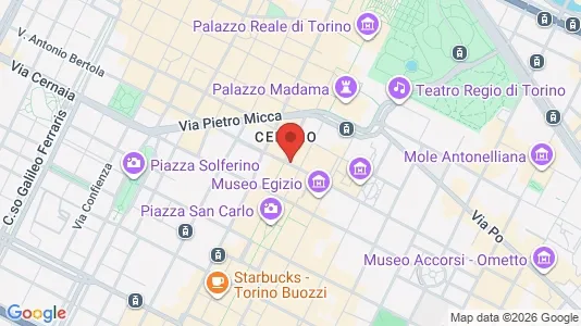 Apartments for rent i Turin - kort over placeringen
