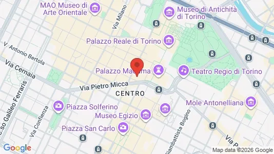 Apartments for rent i Turin - kort over placeringen