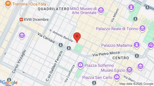 Apartments for rent i Turin - kort over placeringen