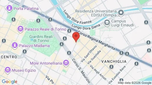 Apartments for rent i Turin - kort over placeringen