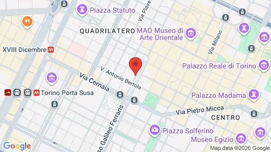 Rooms for rent i Turin - kort over placeringen