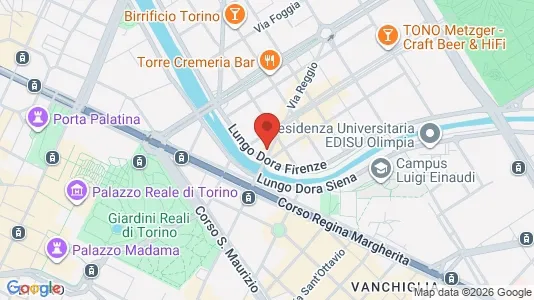 Apartments for rent i Turin - kort over placeringen