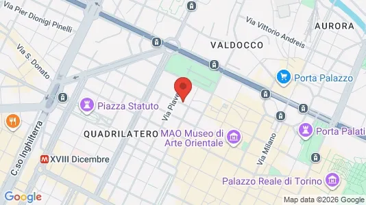 Apartments for rent i Turin - kort over placeringen