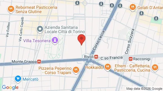 Apartments for rent i Turin - kort over placeringen