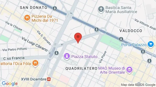 Apartments for rent i Turin - kort over placeringen