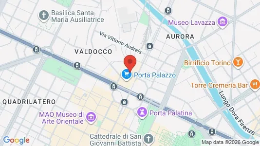 Apartments for rent i Turin - kort over placeringen