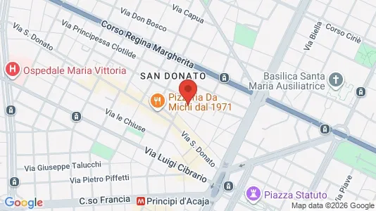 Rooms for rent i Turin - kort over placeringen
