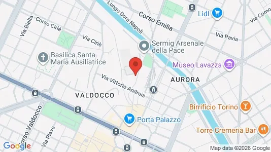 Apartments for rent i Turin - kort over placeringen
