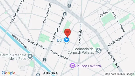 Apartments for rent i Turin - kort over placeringen