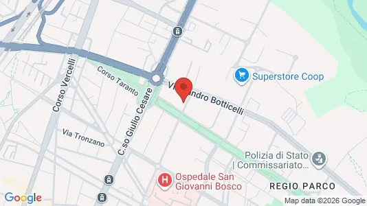 Apartments for rent i Turin - kort over placeringen