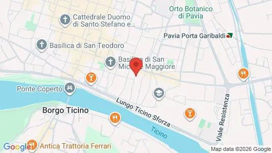 Rooms for rent i Pavia - kort over placeringen
