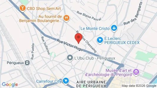 Apartments for rent i Périgueux - kort over placeringen