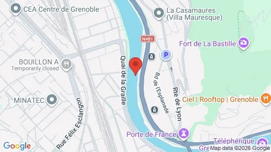 Apartments for rent i Grenoble - kort over placeringen