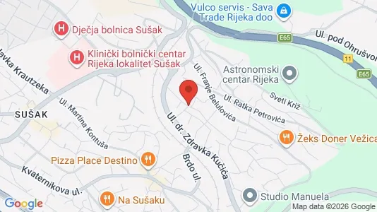 Apartments for rent i Rijeka - kort over placeringen