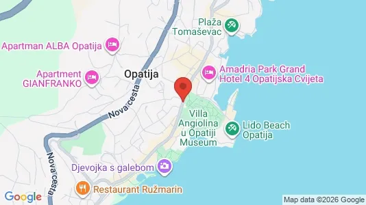 Apartments for rent i Opatija - kort over placeringen